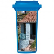 Blue Spanish Entrance Wheelie Bin Sticker Panel